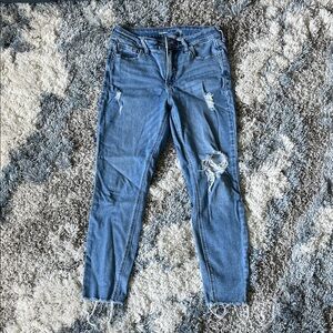 Old Navy Women's Distressed Skinny Jeans - Blue